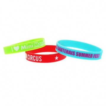 Bracelet silicone imprimé 1 couleur