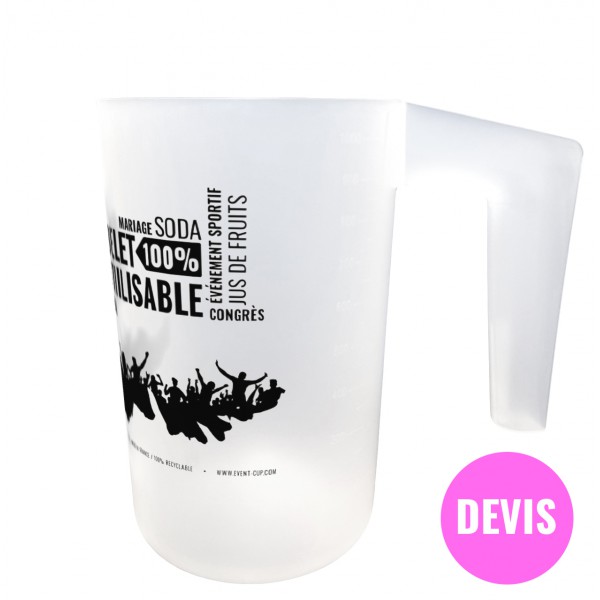 Carafe 1,1L impression sérigraphie J+15 ouvrés (sur devis)