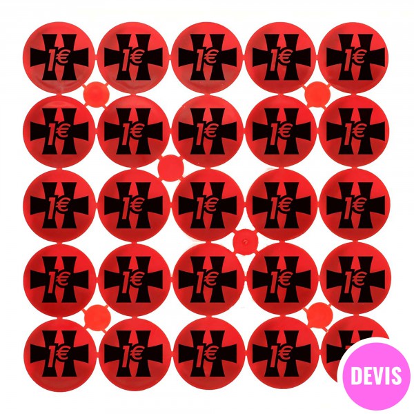 La PLAK : plaque de 25 jetons personnalisés (sur devis)