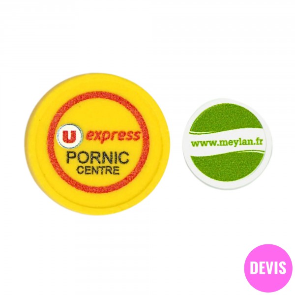 Jeton personnalisé impression digitale / photo (sur devis)