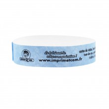 Bracelet tyvek impression noire indéchirable