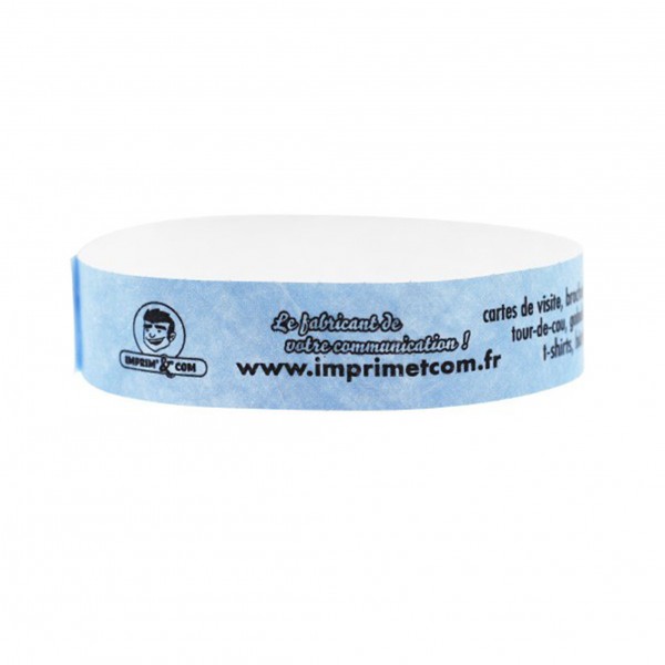 Bracelet tyvek impression noire indéchirable