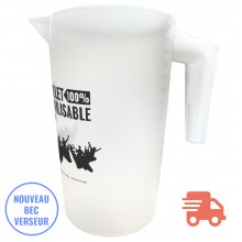 Carafe / pichet avec bec verseur 1,6L impression 1 couleur [délai express]