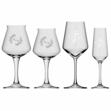 Verres et flûtes en verre véritable