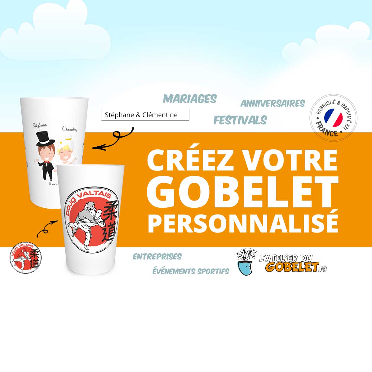 ECO GOBELET personnalisé – Agence VISTACOM-CHR