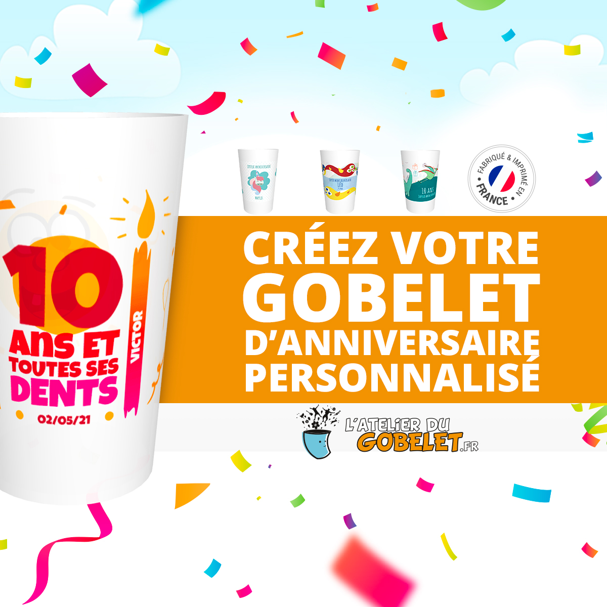 Gobelet personnalisé Anniversaire Bières 